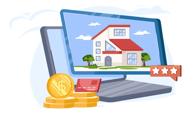 Online Mortgage Payment  Illustration