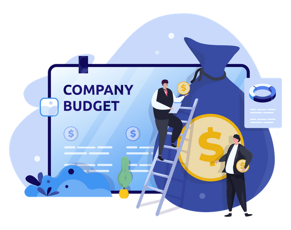 Orçamento da empresa  Ilustração