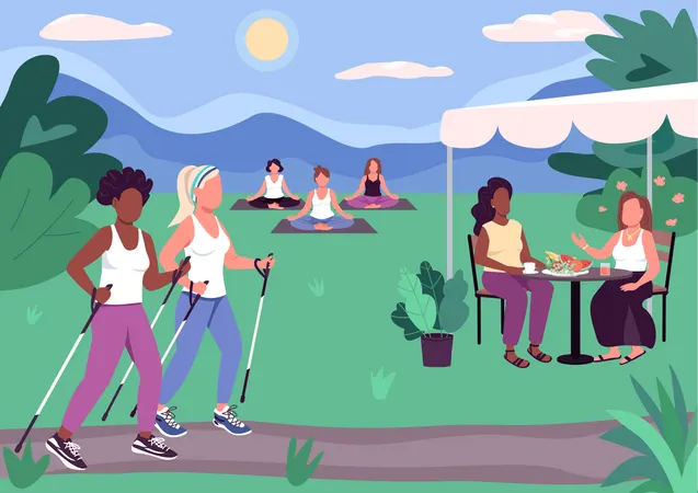 Outdoor activities  Illustration