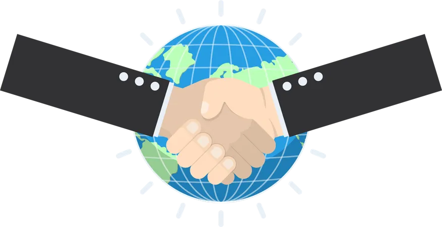 Partenariat commercial international  Illustration