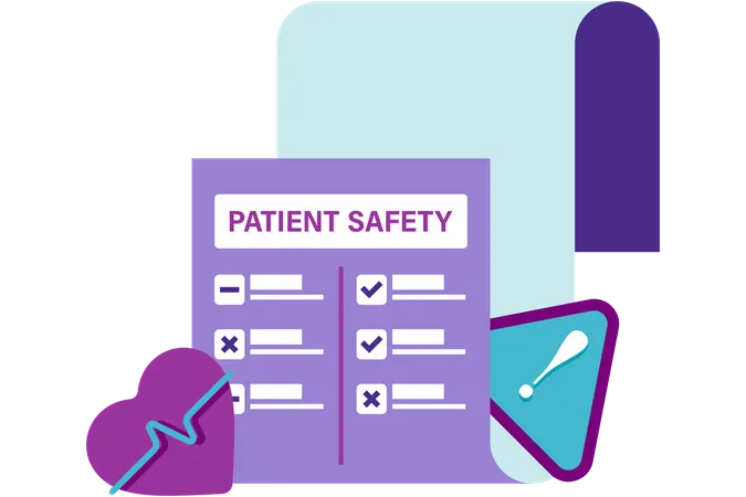 Patient safety guidelines document  Illustration