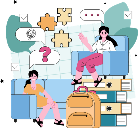 Patient suffering from mental illness  Illustration