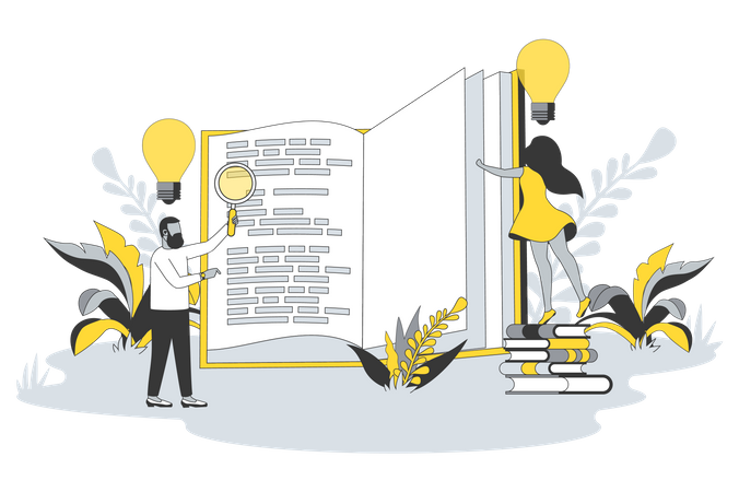 People Read Books  일러스트레이션