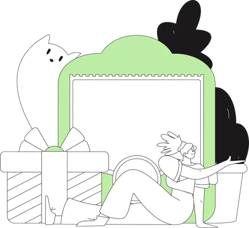 People receiving monetary reward on Chinese festival  Illustration