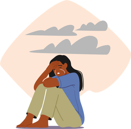 Personaje femenino molesto  Ilustración