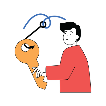 Phishing security key  Illustration