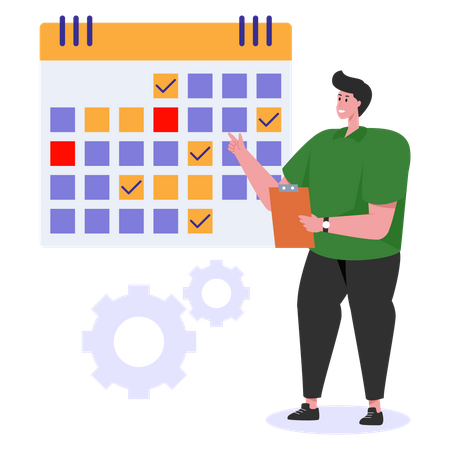 Calendrier du plan d'affaires  Illustration