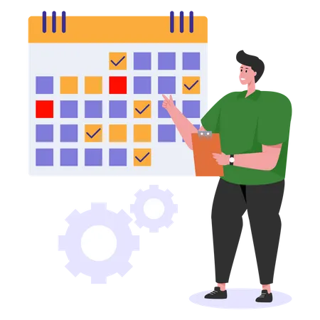 Calendrier du plan d'affaires  Illustration