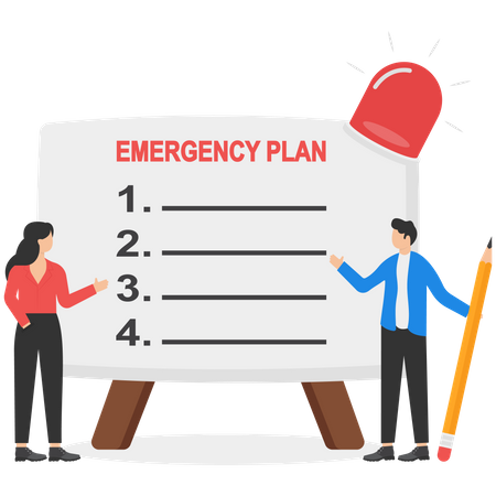 Plan de emergencia empresarial  Ilustración