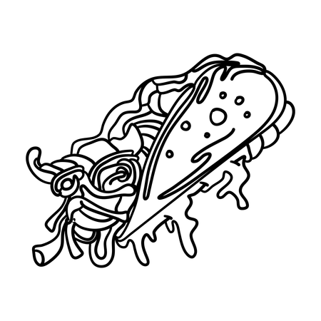 Plat de tacos  Illustration