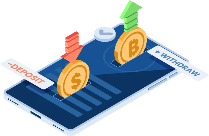 Plateforme d'échange de cryptomonnaie  Illustration