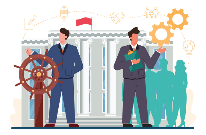 Politician party  Illustration