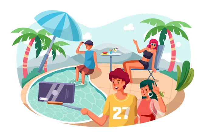 Pool Party  イラスト
