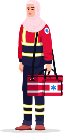 Profesional de la salud de emergencia  Ilustración