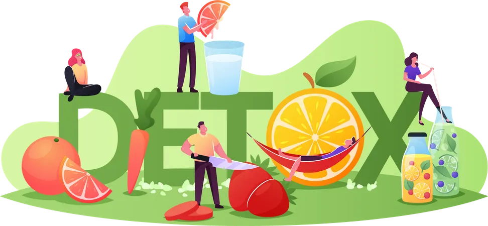 Programme détox alimentaire fruits  Illustration