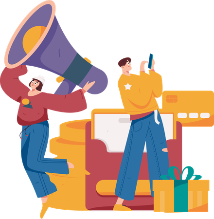Promotion au détail  Illustration
