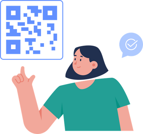 Paiement par code QR  Illustration