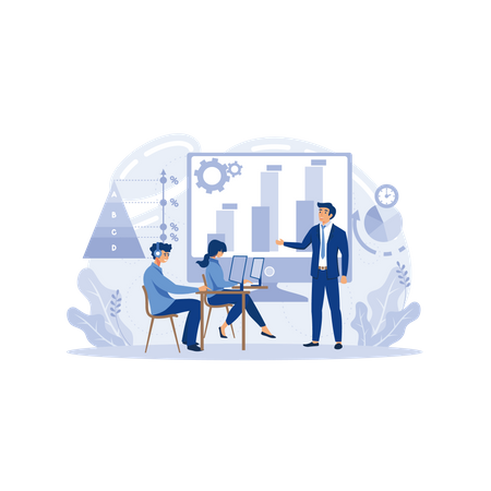 Qualified employee training program  Illustration