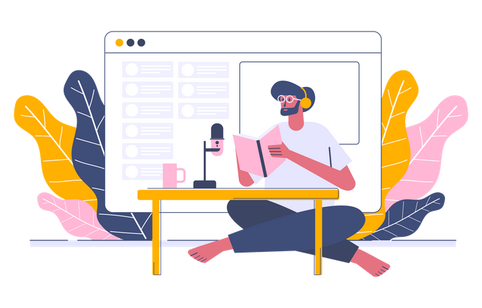 Radio-jockey  Illustration