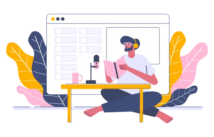 Radio-jockey  Illustration