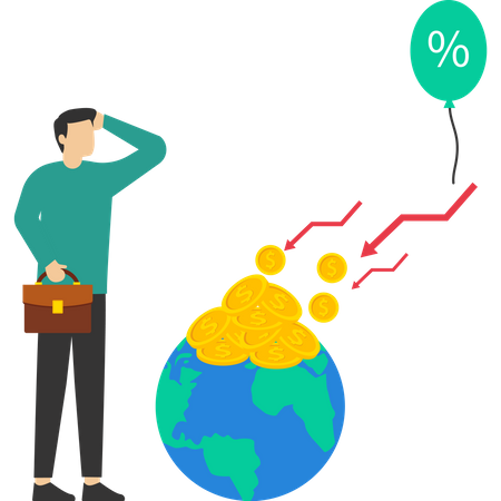 Recessão Econômica Global  Ilustração