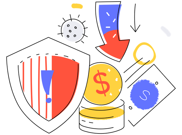 Recessão financeira  Ilustração
