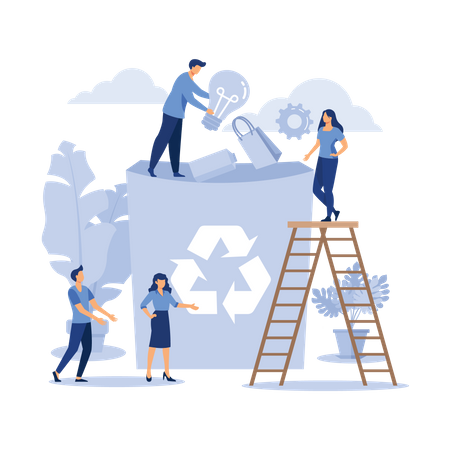Recyclage des déchets  Illustration