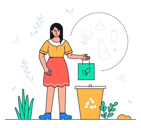Recycle waste sorting  Illustration