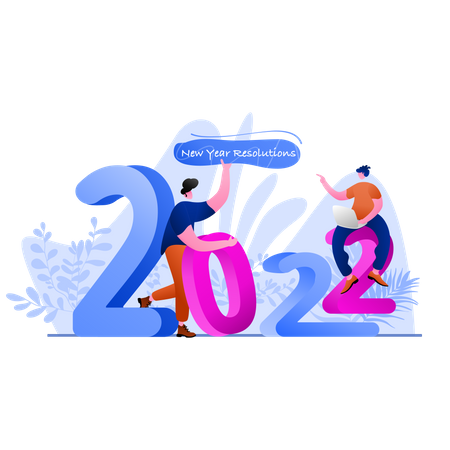 Resolução de Ano Novo  Ilustração