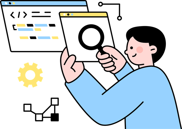 Resolução de erros na web  Ilustração