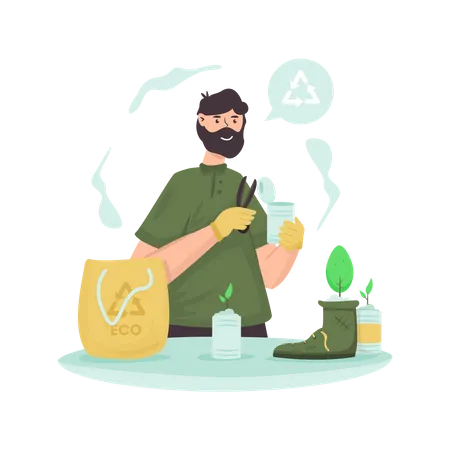 Reuse reduce and recycle  Illustration
