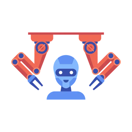 Robô industrial  Ilustração