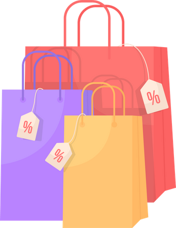 Sacs de vente au détail avec remise  Illustration