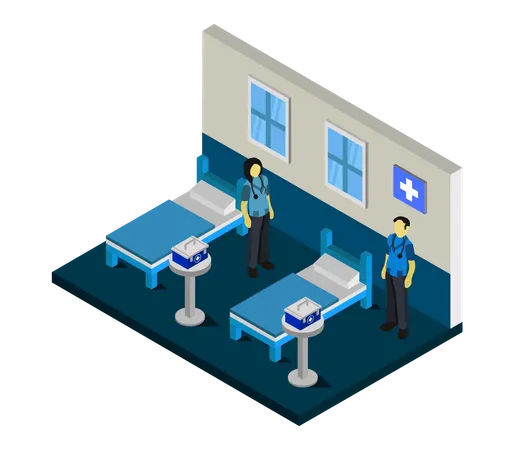 Sala de hospital  Ilustración