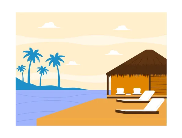 Sea resort  일러스트레이션