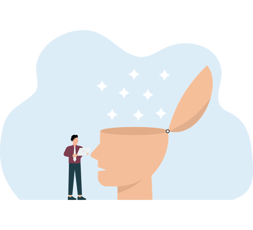 Search for ideas to solve problems  Illustration