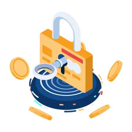 Segurança do cartão de crédito  Ilustração