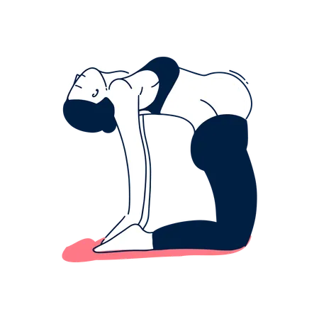 Senhora grávida fazendo treino  Ilustração