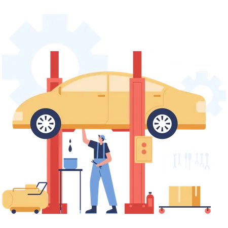 Servicio de mantenimiento de automóviles  Ilustración