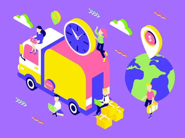 Servicios de entrega  Illustration