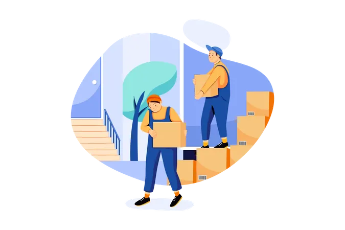 Servicios de envío y entrega  Illustration