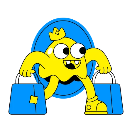Shopping sticker  Illustration