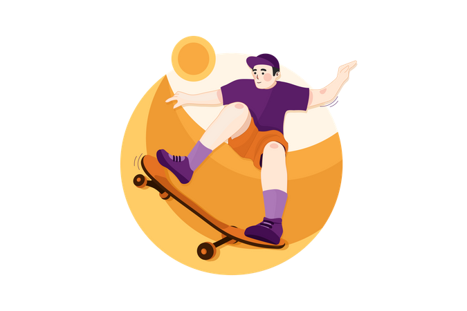 Skater doing skateboarding  일러스트레이션