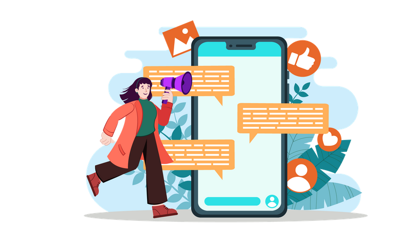 Social media influencer  Illustration