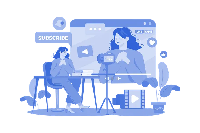 Social media influencer  Illustration