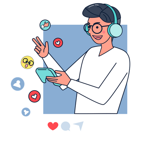 Social media influencer  Illustration