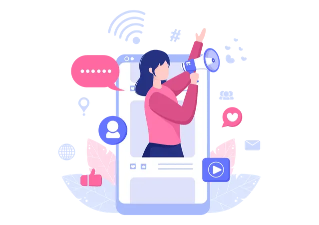 Social Media Promotion  일러스트레이션