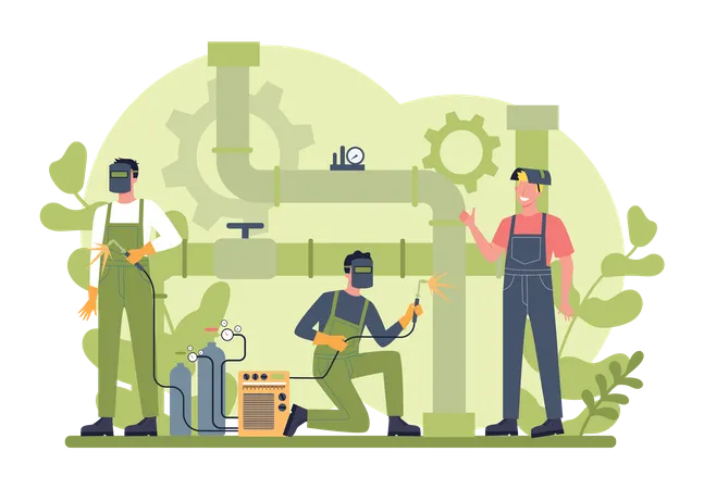 Service de soudeur et de soudage  Illustration