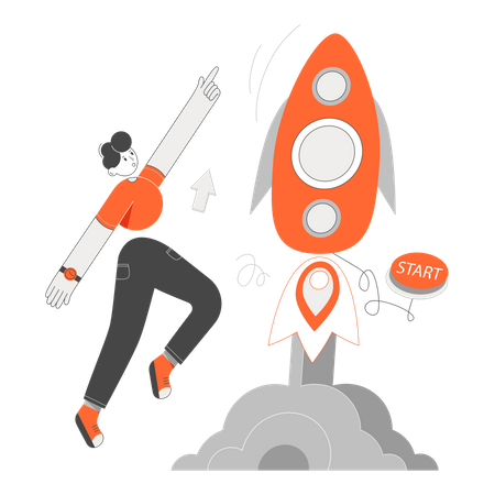 Startup launch promotion  일러스트레이션