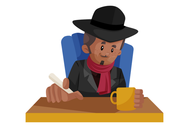Submundo não bebendo café  Ilustração